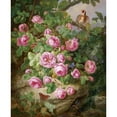 thumbnail image 2 of Josef Lauer 15x18 Gold Ornate Wood Frame and Double Matted Museum Art Print Titled - Large Rosstill Life with Butterflies and Vogel (1870), 2 of 4