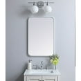 thumbnail image 2 of Elegant Lighting MR802030WH 20 x 30 in. Soft Corner Metal Rectangular Mirror, White, 2 of 4