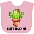 thumbnail image 3 of Inktastic Cute Cactus Dont Touch Me Boys or Girls Baby Bib, 3 of 4