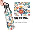 thumbnail image 4 of Yayeee 20oz Insulated Water Bottle Double Wall Stainless Steel with Flip Straw Lid, Colorful Flowers Pattern, 4 of 7