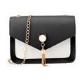 thumbnail image 1 of Bolso bandolera de cuer mujer Portatarjetas Bolso bandolera con broche grande principal y frontal para lápiz labial, teléfono, efectivo, monedas Negro Baoblaze embrague de hombro para mujer, 1 of 7
