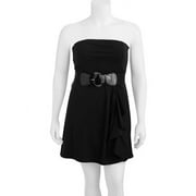 Susie Rose Juniors' Plus Belted Strapless Dress