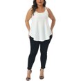 thumbnail image 2 of Agnes Orinda Plus Size Tank Tops for Women Eyelet Embroidery Sleeveless Spaghetti Strap Loose Fit Cami Tops 3X White, 2 of 5