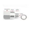 thumbnail image 2 of relayinert Adapter Sensor 3/8 NPT Engine Temperature M12 1.5 Automobile Aluminium, 2 of 6