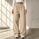 thumbnail image 4 of Pantalones Deportivos de Mujer de Pierna Recta con Bolsillos, Forro Polar Suave y Ligero, Color Sólido, Bajo Abierto, de Vestir sin Cierre, Cintura Elástica, Sudaderas de Otoño con Bolsillos, 3XL, 4 of 9