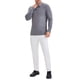 thumbnail image 2 of Camisa de polo de punto de negocios de color sólido de manga larga para hombre S gris, 2 of 6