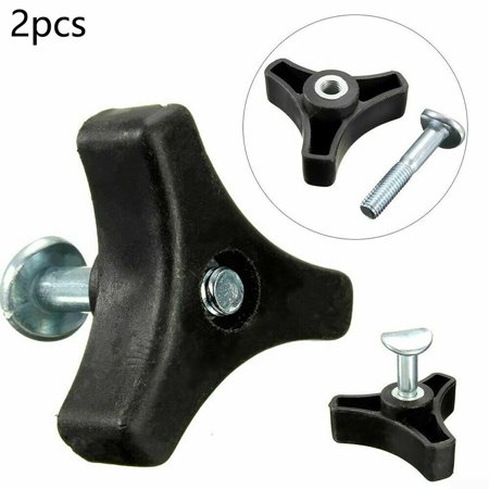 

JSSH 2PCS Handle Bar Wheel Knob 8mm Nuts & Bolts Screws Kit Fit Many Lawnmowers
