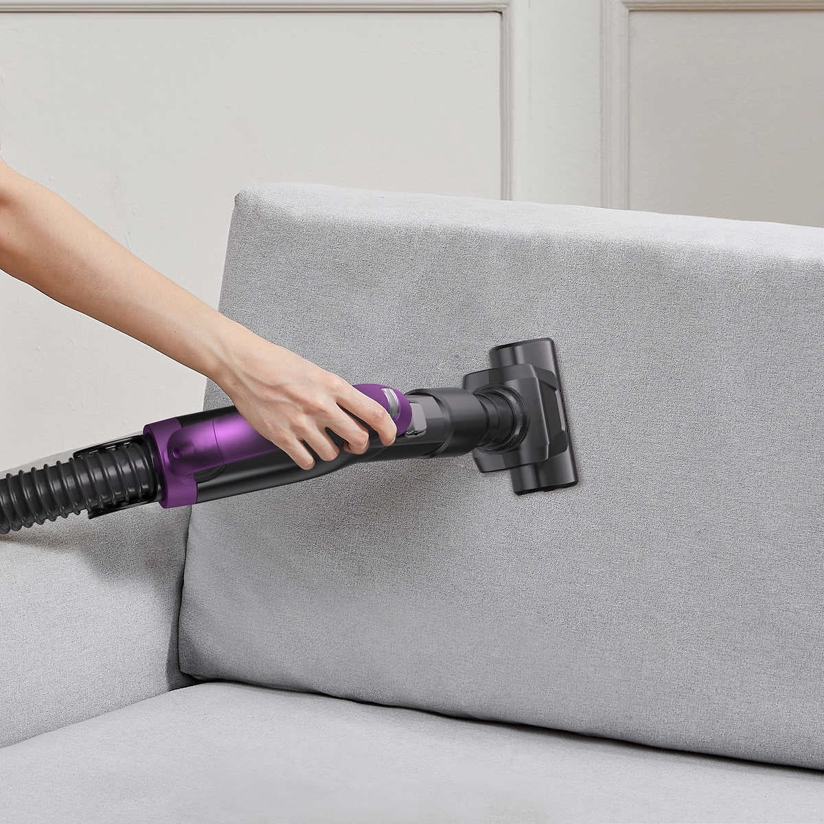 Eureka NEN185, Corded Canister Vacuum Cleaner with HEPA filtration, Purple with Crevice Tool