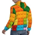 thumbnail image 6 of Naloa Colorful Building Blocks Men's Casual Hooded Collar Drawstring Hoodies Pullover Sweatshirts Casual Long Sleeve Shirts-3X-Large, 6 of 7
