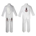 thumbnail image 2 of New Born Baby Boy Teen Christening Communion Formal White Paisley Suit Silver or Gold Guadalupe Virgin Mary Maria On Stole & Back SM-20, 2 of 4