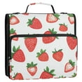 thumbnail image 5 of FORMRS Zipper Binder with Shoulder Strap 1.5-inch Ring 500 Sheet Capacity File Bag, Strawberry, 5 of 5