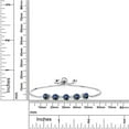 thumbnail image 2 of Gem Stone King 2.70 Ct Blue Mystic Topaz White Created Sapphire 925 Sterling Silver Tennis Bracelet for Women, 2 of 3