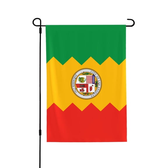 Los Angeles California Flag Garden Flag 28x40 Double Sided Large Stained House Yard Flag For Outside Porch Lawn Decor