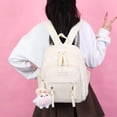 thumbnail image 4 of Mochilas juveniles informales de nailon sólido con compartimento interior 2024, bolsos suaves de alta calidad para mujeres, mochila escolar con bolsillo interior con cremallera, 4 of 5