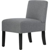 Modern Design Fabric Armless Accent Dining Chairs With Solid Wood Legs 255