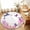White, variant on Small Round Rug 3Ft, Pink Flower Non-Slip Washable Circle Rugs Carpet, Spring Floral Butterflies Birds Elegant Pastoral Indoor Outdoor Rug Floor Mats Throw Runner for Bedroom Living Room Bathroom