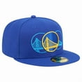 thumbnail image 3 of Men's New Era  Royal Golden State Warriors Tri-Hit 59Fifty Fitted Hat, 3 of 5