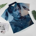 thumbnail image 4 of Johnny Depp Casual Short Sleeve Shirt Lapel Collar Shirt Summer Beach Shirt 7XL, 4 of 8