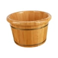thumbnail image 2 of Cubo para baño de pies, barril de madera, regalo para el Día de la Madre, lavabo portátil y duradero para baño de pies. Altura 26cm, 2 of 9