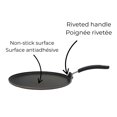 thumbnail image 2 of Starfrit La Forge Classic Flat Tava 12-inch Pan - Forged Aluminum - Non-stick surface - Riveted Handle - Great for pancakes, nann, chapatis, 2 of 5