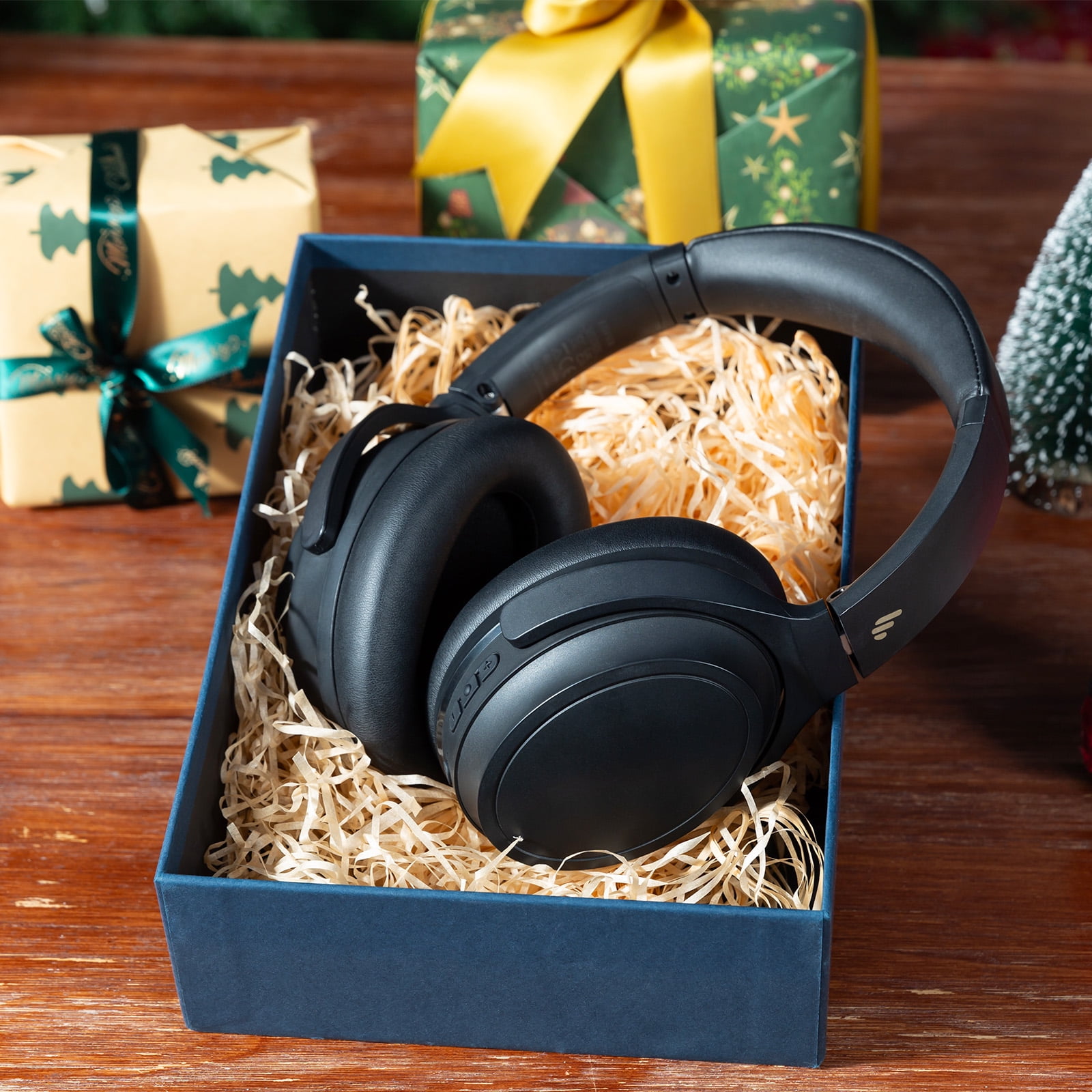 Edifier WH700NB Wireless Active Noise Cancellation Over-Ear Headphones - Black, Holiday Gift