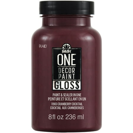 UPC: 0028995119033 | FolkArt ONE Decor Gloss Paint 8oz-Cranberry Cocktail