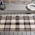 thumbnail image 2 of Safavieh Courtyard Benjamin Plaid Indoor/Outdoor Area Rug, Black/Bone, 2'7" x 2'7" Square, 2 of 17