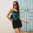 thumbnail image 3 of Mittory Women's Casual Basic Strappy Camisole Vintage Velvet Cami Tank Top, 3 of 7