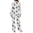 thumbnail image 3 of SEANATIVE Music Dachshund Button Down Sleepwear Size M Womens Long Sleeve Pajama Sets 2 Piece Comfy Sets for Women Clothing with Pockets Women Loungewear Sets Outfits, 3 of 7
