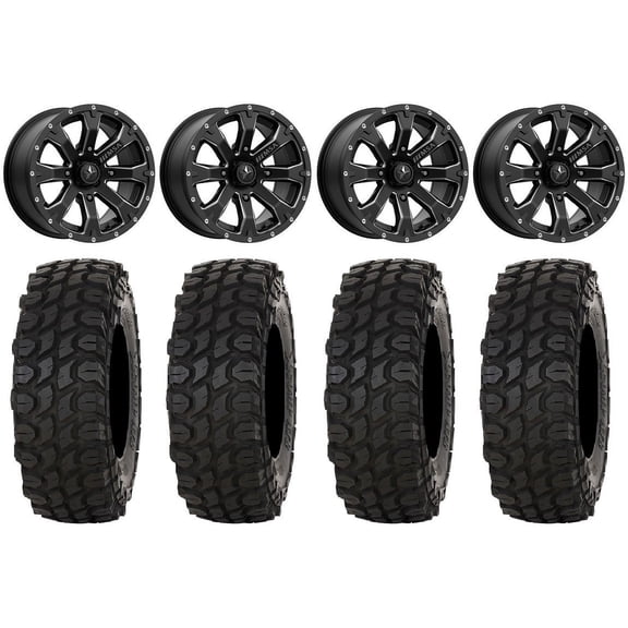 MSA Bounty 15" Wheels Black 35" XComp ATR Tires Sportsman RZR Ranger