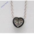 thumbnail image 4 of 18k White Gold Pear Diamond Two-Stone Vintage Framed Heart Shape Pendant (0.4 Ct G SI2 Clarity), 4 of 4