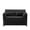 Black, variant on AENKYO 46" Velvet Pull-out Sleeper Sofa Bed, Convertible Reclining Loveseat with 2 Pillows for Small Spaces, Gray