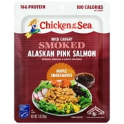Chicken of the Sea Wild Caught, Smoked Alaskan Pink Salmon with Maple Smokehouse Flavor, 3 oz Pouch