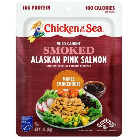 Chicken of the Sea Wild Caught Smoked Alaskan Pink Salmon Packet  Maple Smokehouse Flavor 3 oz