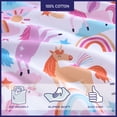 thumbnail image 3 of Poppy & Fritz Unicorn Microfiber Pink 3 Piece Sheet Set-Twin, 3 of 9