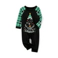 thumbnail image 3 of Christmas Family Pajamas Matching Set, Long Sleeve Tree Print T-shirt with Plaid Pants Sleepwear Loungewear, 3 of 10