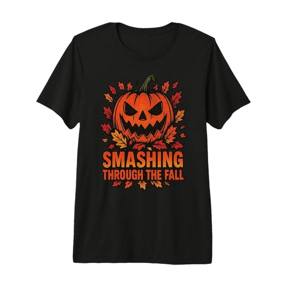 Men's Spooky Smashing Pumpkin Fall Graphic T-Shirt