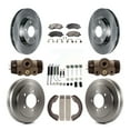 thumbnail image 1 of Transit Auto Front Rear Disc Brake Rotors Ceramic Pads and Drum Kit (9Pc) for Car Jeep Patriot Compass Dodge Caliber Chrysler Sebring Avenger K8T-102692, 1 of 11