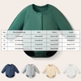 thumbnail image 4 of Ulanda Baby Boy Button Down Shirt Newborn Solid Color Long Sleeve Romper Bodysuit (White, 6-12 Months), 4 of 6