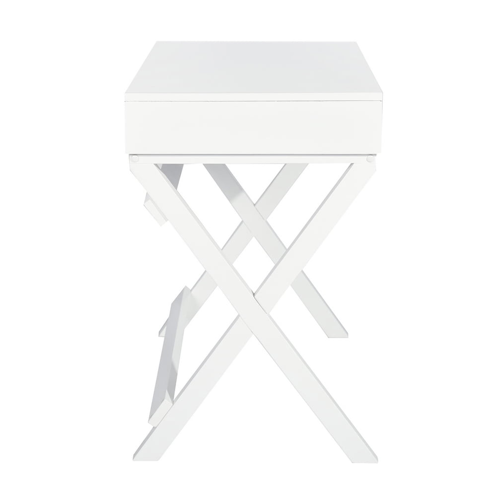 Kepooman 44" Modern Wooden Console Table with Drawers for Small Spaces, White Kepooman 44" Modern Wooden Console Table with Drawers for Small Spaces, White