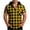 Yellow, variant on Ixbnca Men's Short Sleeve Plaid Hoodies Short Sleeve Mens Button V Neck Hooded T Shirts with Pocket