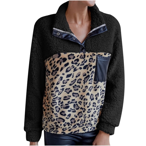 Moda mujer casual felpa manga larga patchwork señoras tops sudaderas Fridja fksj2190