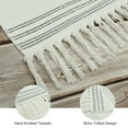 thumbnail image 5 of Dznils White Boho Bathroom Rugs, Farmhouse Geometric Polyester Bath Mat with Tassel, 24" x 35", 5 of 13