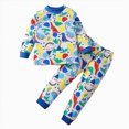 thumbnail image 4 of CAUYDYToddler Boys Winter Clothes Set, 2-Piece Long Sleeve Tops & Pants Long Sleeve Cotton Outfit for Fall Winter Sleepwear Dailywear Set(L101-Multicolour,5-6 Y), 4 of 4