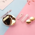 thumbnail image 2 of Contact Lens Travel Kit with Cleaner Washer, Portable Contact Box with Mirror Tweezers Remover Tool Solution Bottle for Daily Outdoor(Round), 2 of 7
