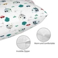 thumbnail image 3 of KLL Cartoon House Car Pillow Covers Envelope Closure,Super Soft and Cozy Fuzzy Fleece Pillow Case Cover (No pillow core） 16"x24", 3 of 5
