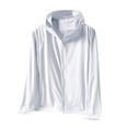 thumbnail image 2 of Xdegoge Men's UPF 50+ Sun Protection Hoodie Full Zip Quick-Dry Fishing Shirt Lightweight Long Sleeve Performance Jacket Athletic Outdoor Hiking Windbreaker Outfits, 2 of 4