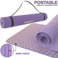 thumbnail image 6 of RDX Yoga Mat TPE 6mm Thick with Straps and Carry bag, REACH ROHS Certified, 6P Latex Free Eco Friendly Non Slip Mats for Men Women, Home Gym Fitness Workout Exercise Pilates Aerobic Planks, 183 X 61CM, 6 of 9
