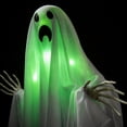 thumbnail image 4 of Light Up Green Ghost Halloween Yard Decoration, Glowing Outdoor Hanging Ghost Prop for Lawn Porch Garden Party, Spooky Holiday Decor for Nighttime Display Indoor Outdoor Scene Setup, 4 of 7