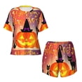 thumbnail image 5 of Easygdp Halloween Women's Pajama Set,Sleepwear with Buttoned Top and Elastic Waist Shorts, Ideal for Lounging, Yoga, Beach, and Casual Wear-Medium, 5 of 8